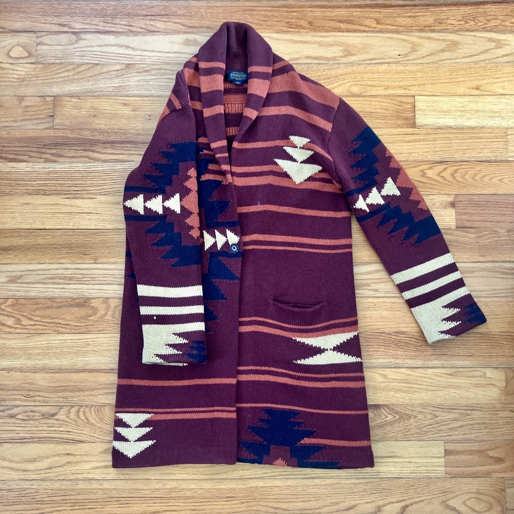 Pendleton Womens Graphic Sweater Coat